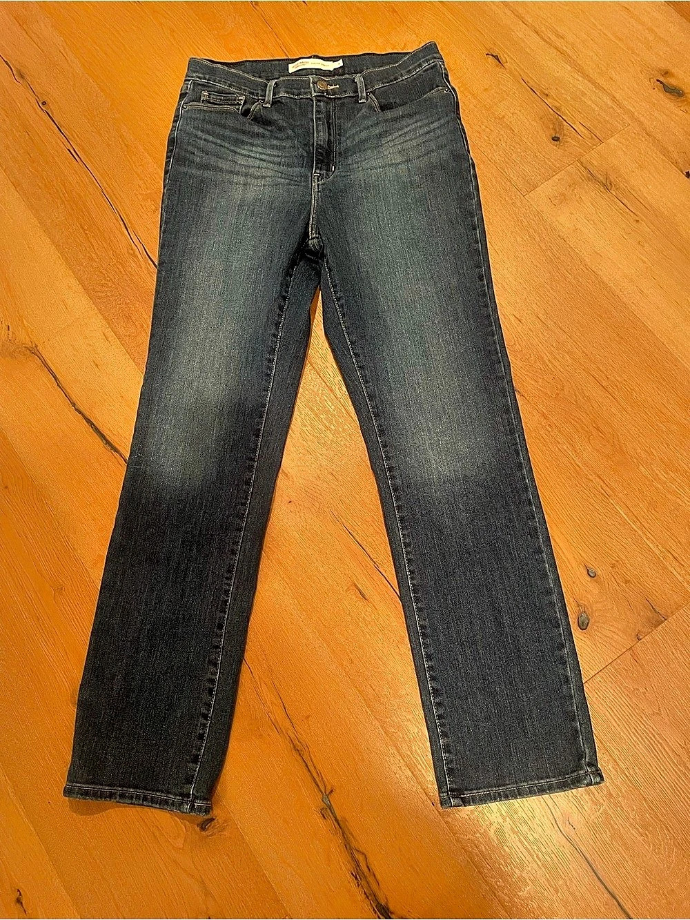Levi's High-Rise Straight Jeans Blue Waist 8